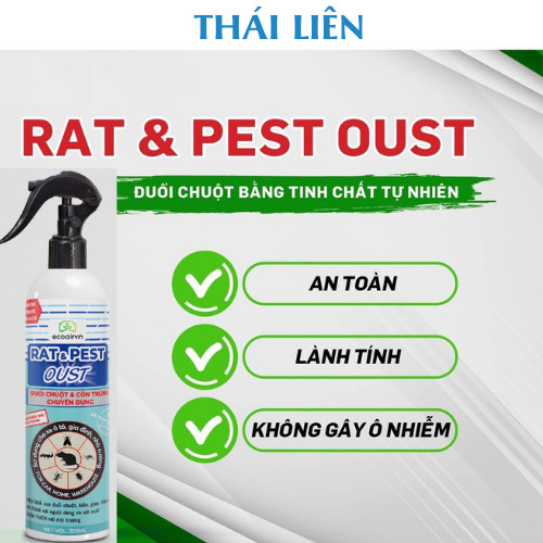 Xịt đuổi chuột Rat & Pest Oust - An toàn cho Mẹ Bầu và Trẻ Em, Người Già