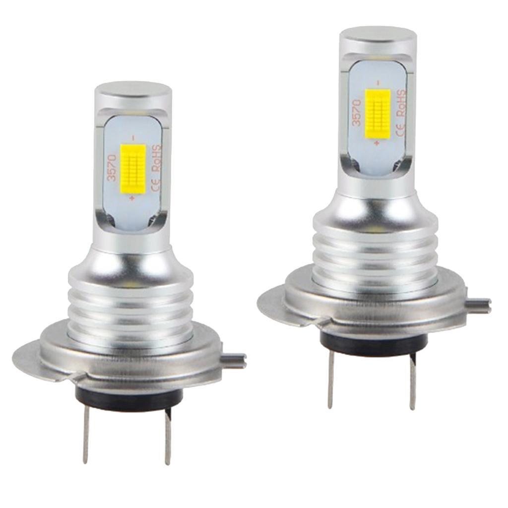 2 Pcs Mini 6000K 80W -30V Auto Front Foglight Lamp Bulbs -3570