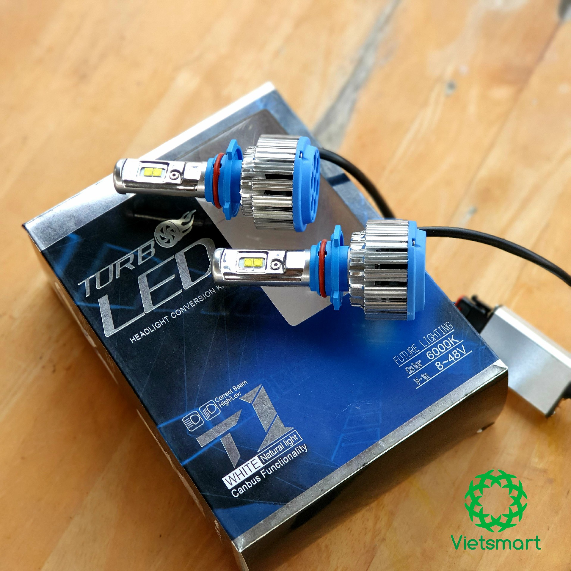 Đèn pha cos TURBO LED T1 siêu sáng chuyên dụng cho xe hơi