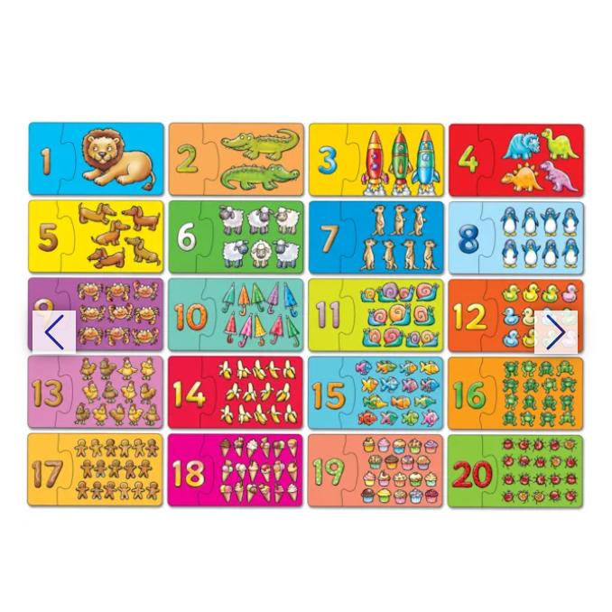 Trò chơi trí tuệ Match and Count - Orchard Toys giúp trẻ phát triển sự phối hợp tay mắt và đếm số