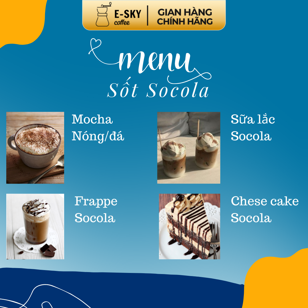 Sốt Socola POMONA Chocolate Sauce Nguyên Liệu Pha Chế Cà Phê Trà Sữa Hàn Quốc Chai 2kg