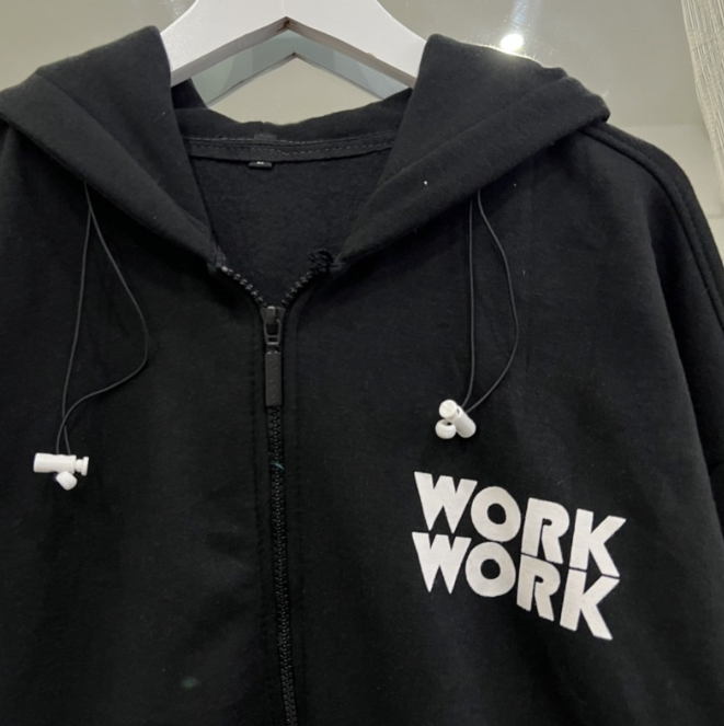 Áo khoác nỉ lót bông form rộng WORK unisex (nam nữ mặc được), Áo hoodie nỉ WORK ( ảnh thật chụp tại shop), ÁO HOODIE CHỮ WORK, Áo khoác nỉ cotton WORK, áo khoác hoodie zip chống nắng mặc ấm