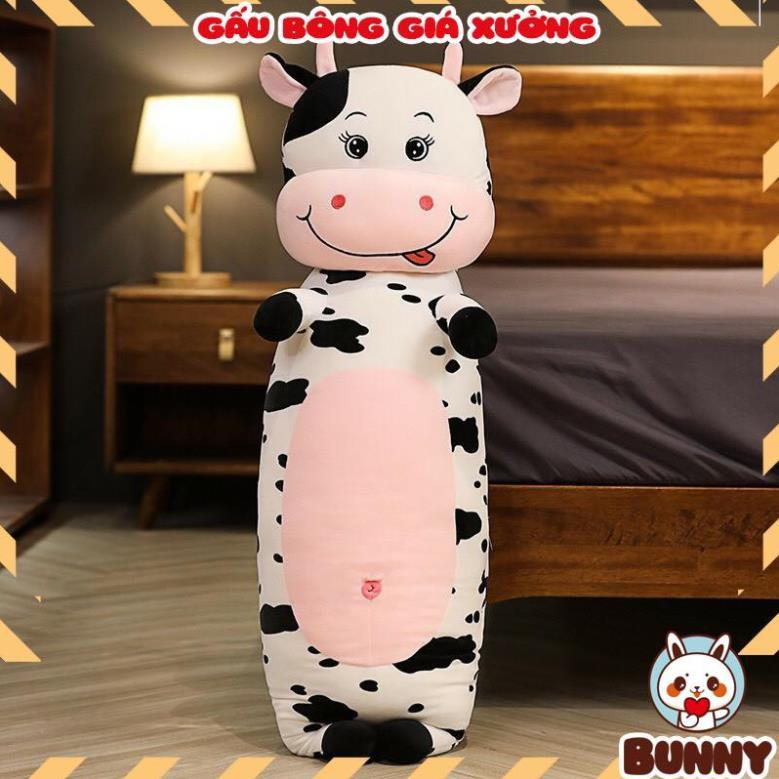 Gấu Bông Bò Sữa Siêu Kute Mềm Mịn Size 1m2 vải nhung mềm mịn tạo cảm giác thoải mái khi ôm. - Gấu bông
