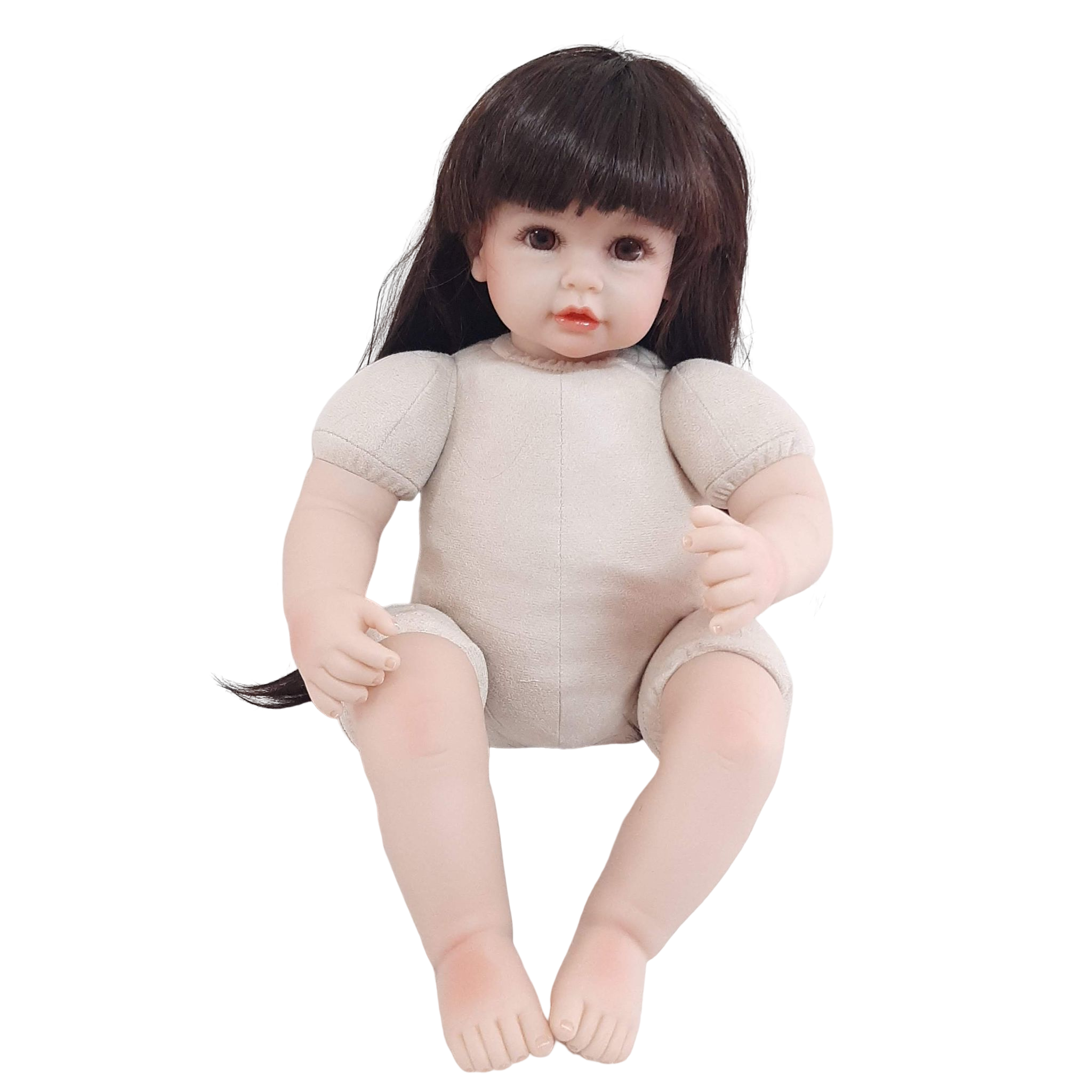 Búp Bê Tái Sinh Thân Gòn KEIUMI Môi Cong Tóc Dài 50 cm 20 inch Reborn Vinyl Doll PVN3421