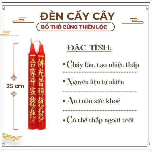 Đèn Cầy Cặp Bông - Hàng Mã Thiên Lộc