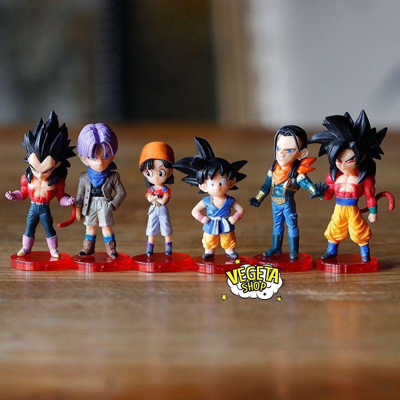 Mô hình Dragon Ball - Dragon Ball GT WCF - Mô hình Songoku Pan Vegeta SSJ4 Trunks Super Android 17 Goku SSJ4 - Cao 8cm