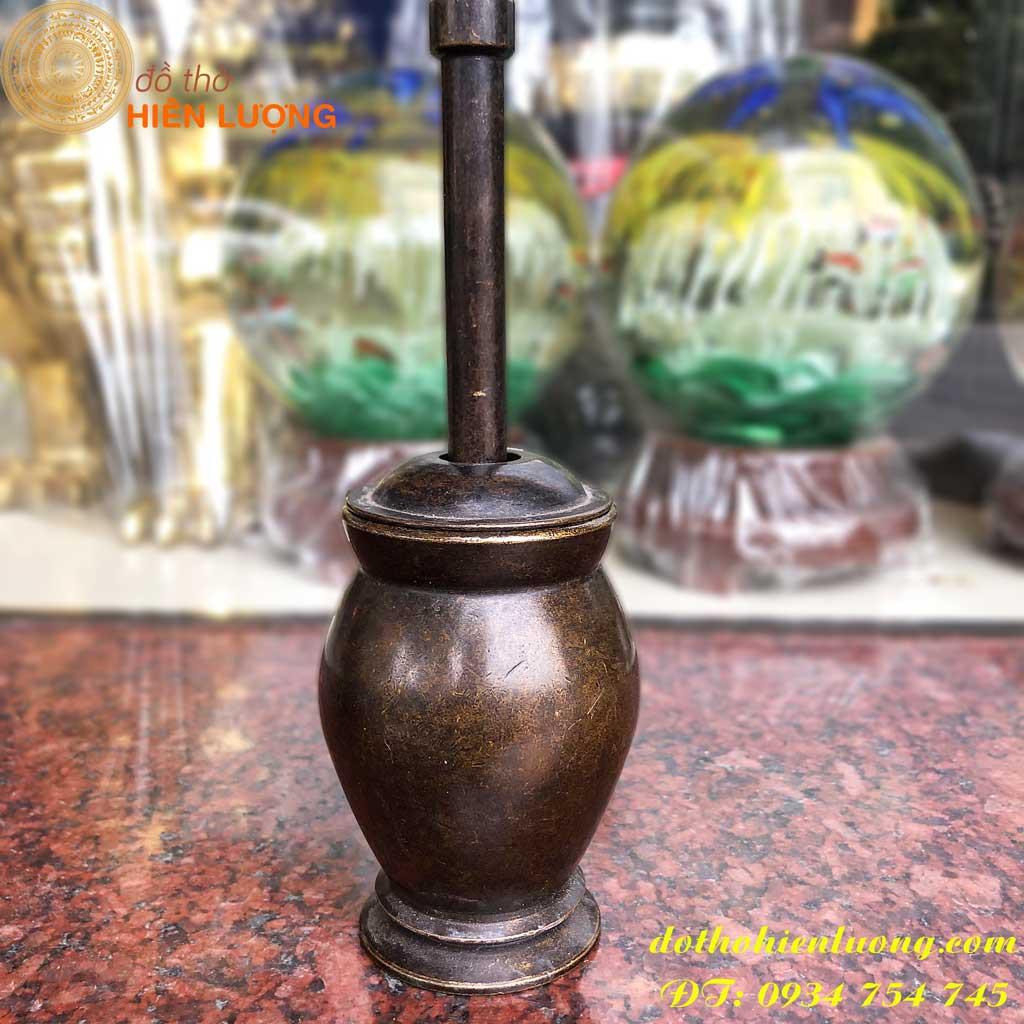 Cối Giã Thuốc Bằng Đồng Giả cổ