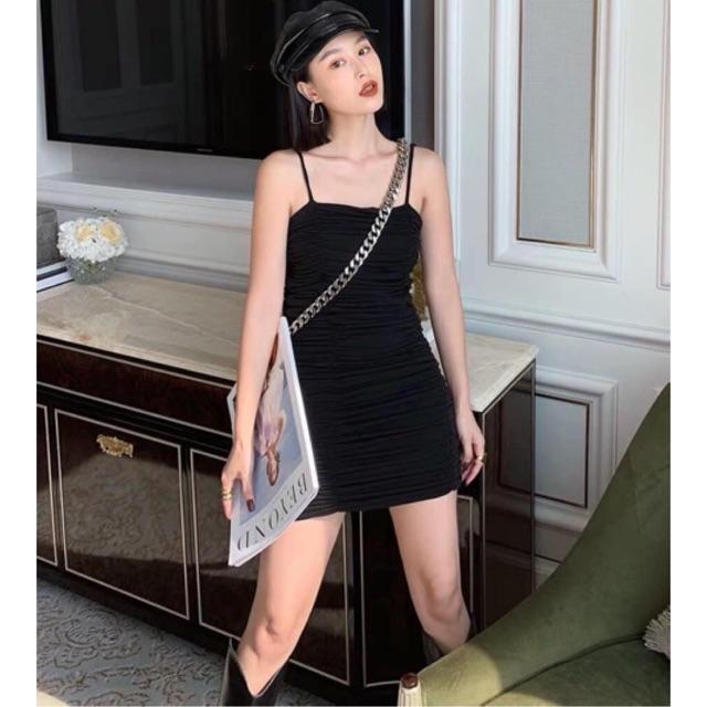 Đầm body 2 dây ôm gọn tôn dáng- hàng thiết kế cao cấp