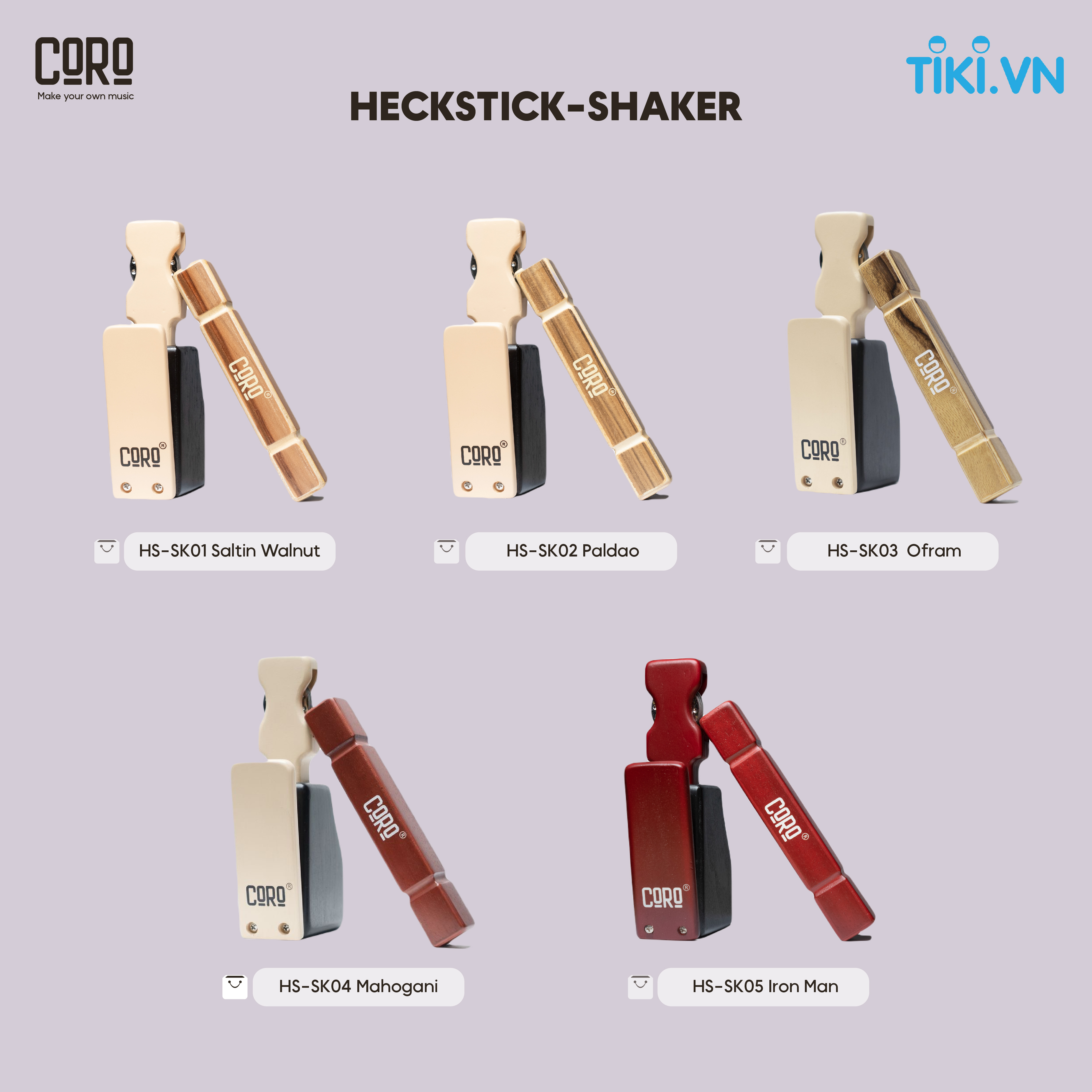 Combo Heckstick Shaker Coro - Phụ kiện trống cajon