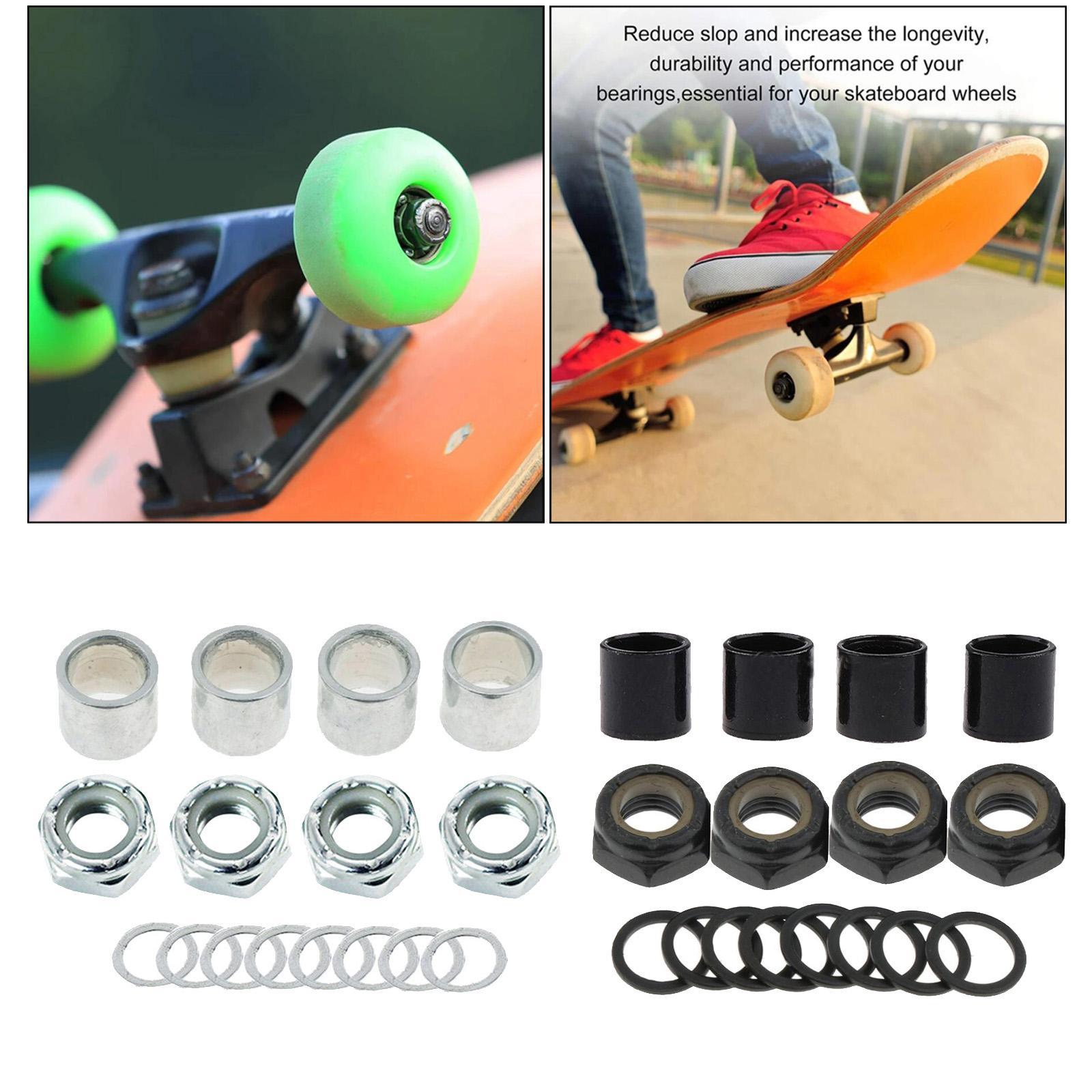 Skateboard Truck Axle Washers Spacers Nuts Longboard Rebuild Hardware