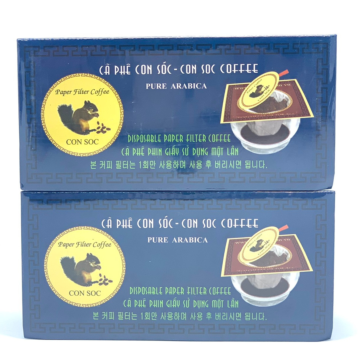 Cà phê Con Sóc Phin Lọc Xanh - 02 Hộp