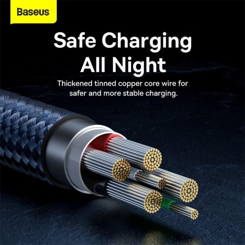 Cáp sạc Baseus Explorer Series USB to Type-C 100W Tự Ngắt, truyền dữ liệu, sạc nhanh, có đèn led - hàng chính hãng