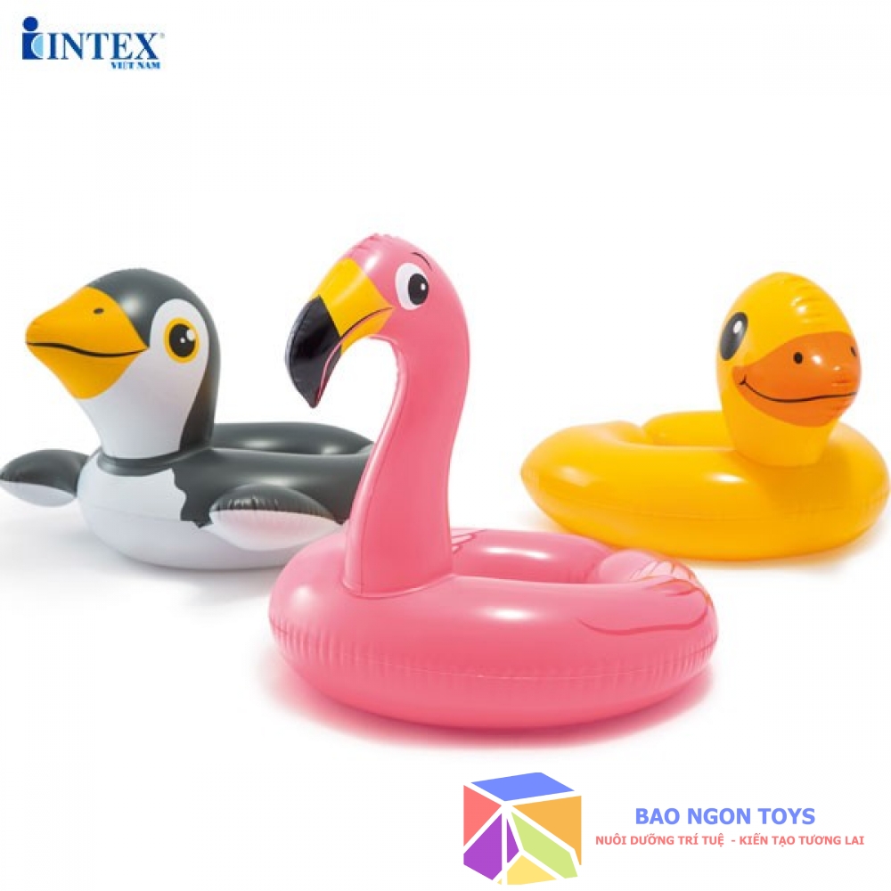 PHAO BƠI VÒNG HÌNH THÚ NGỘ NGHĨNH CHO BÉ, ĐỒ CHƠI VẬN ĐỘNG HỒ BƠI, TẮM BIỂN - BAO NGON TOYS - VD31