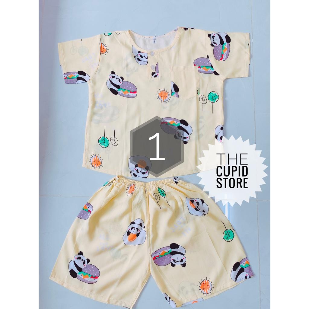 Đồ bộ chất liệu tole lanh 2 da loại 1 cho bé trai từ 3-5 kg - The Cupid Store