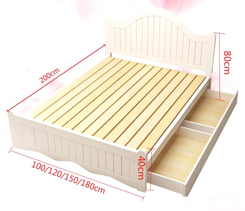 Giường ngủ gỗ tự nhiên phong cách Bắc Âu