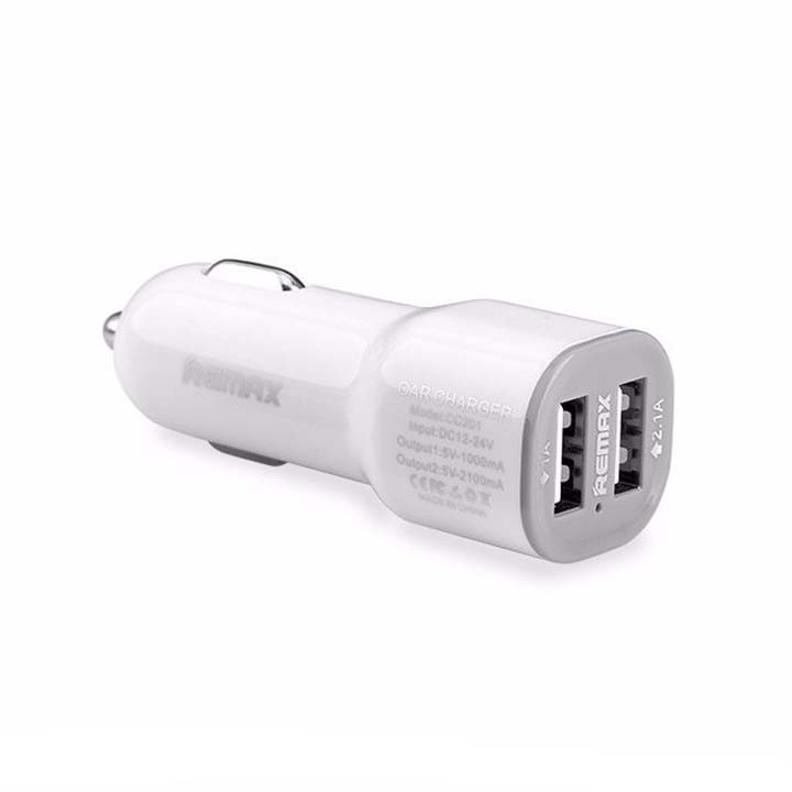 Củ sạc xe hơi 2 cổng Remax Carcharger 1.0A - 2.1A