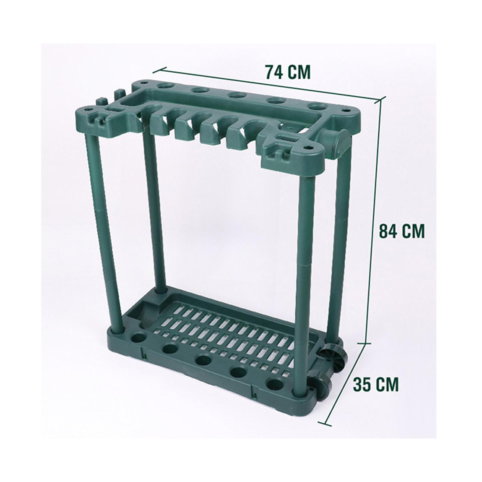 Garden Tool Organizer Utility Rack Hand Tools Holder for Indoor Outdoor Home