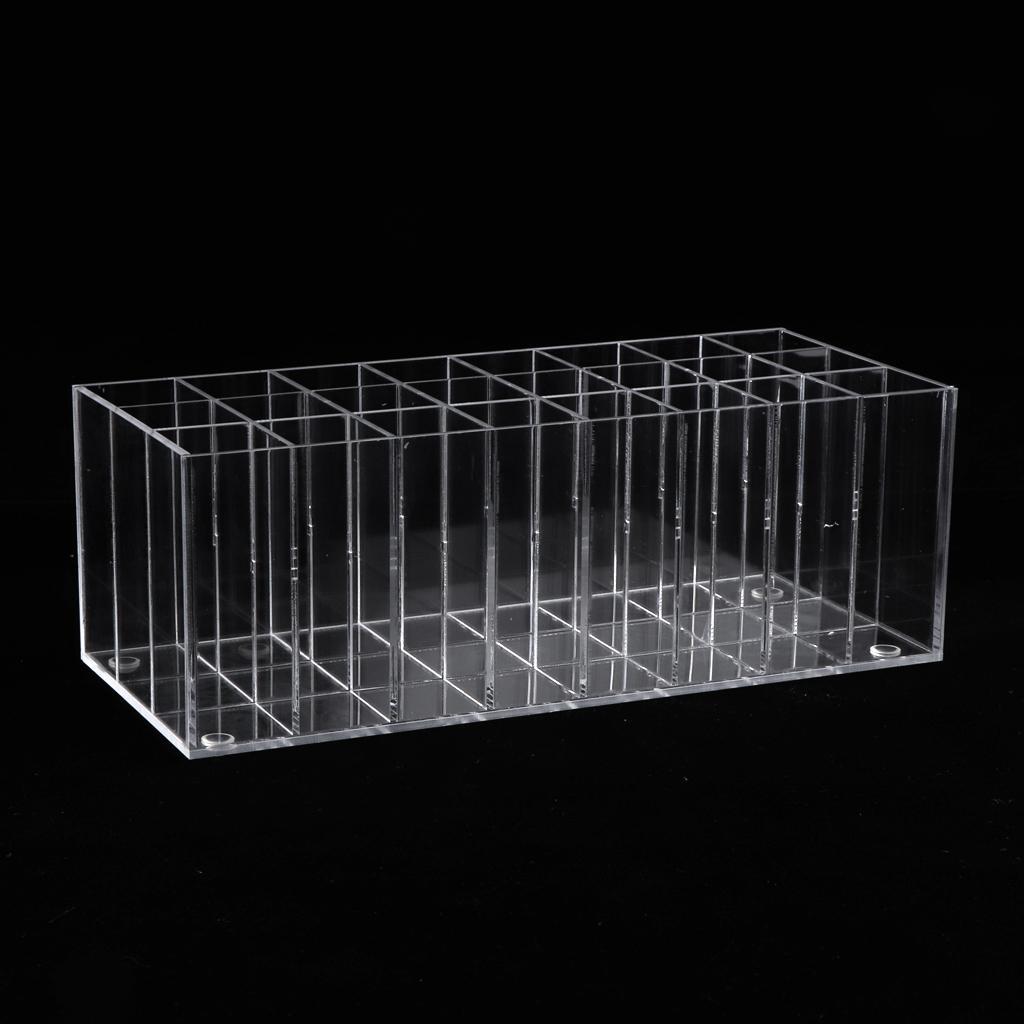 2x Lipstick Holder Lip Gloss Display Stand 24 Grids Acrylic Makeup Organizer