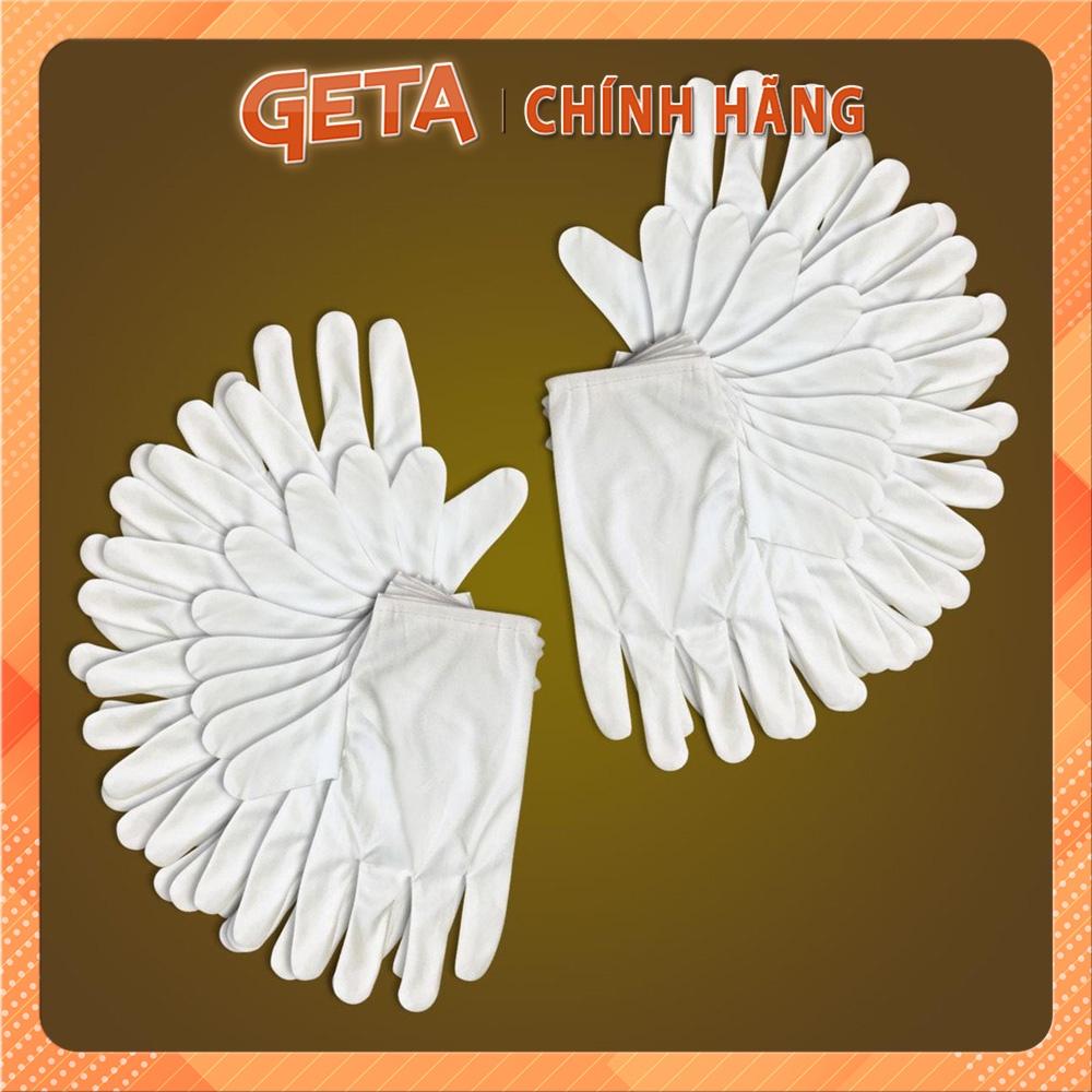 Bao tay trắng vải cotton 2 chiều (vải sẹc) cho lễ tân, bảo vệ, duyệt binh (100 đôi)
