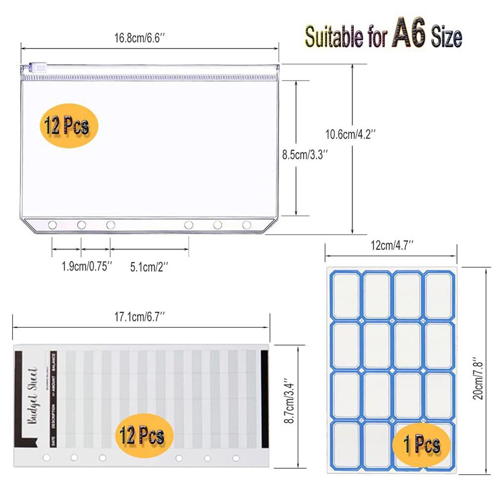 A6 Notebook Binder Budget Binder Money Organizer for Office School Home Shopping