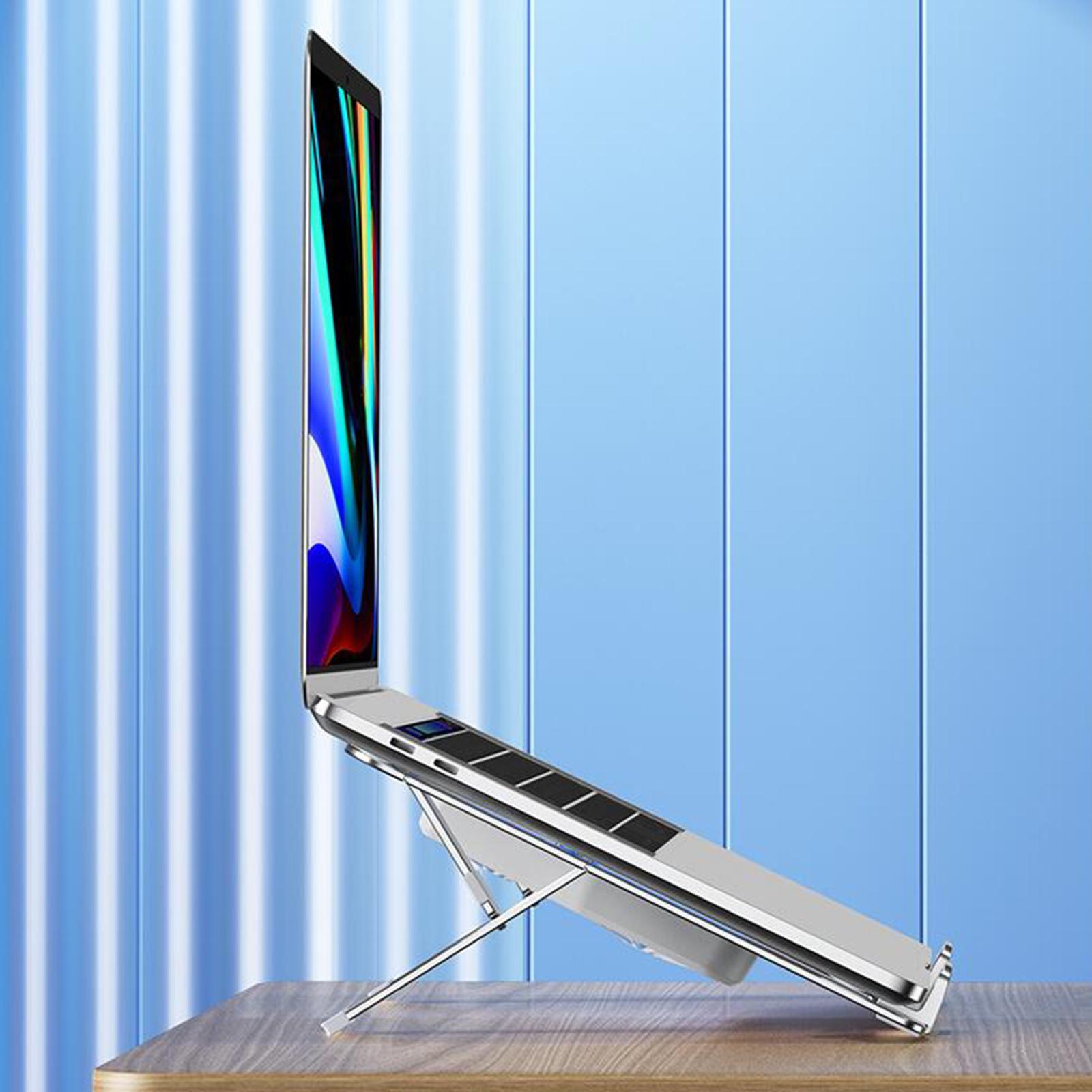 Laptop Stand with Cooling Fan Notebook Riser Aluminum Alloy for Notebook