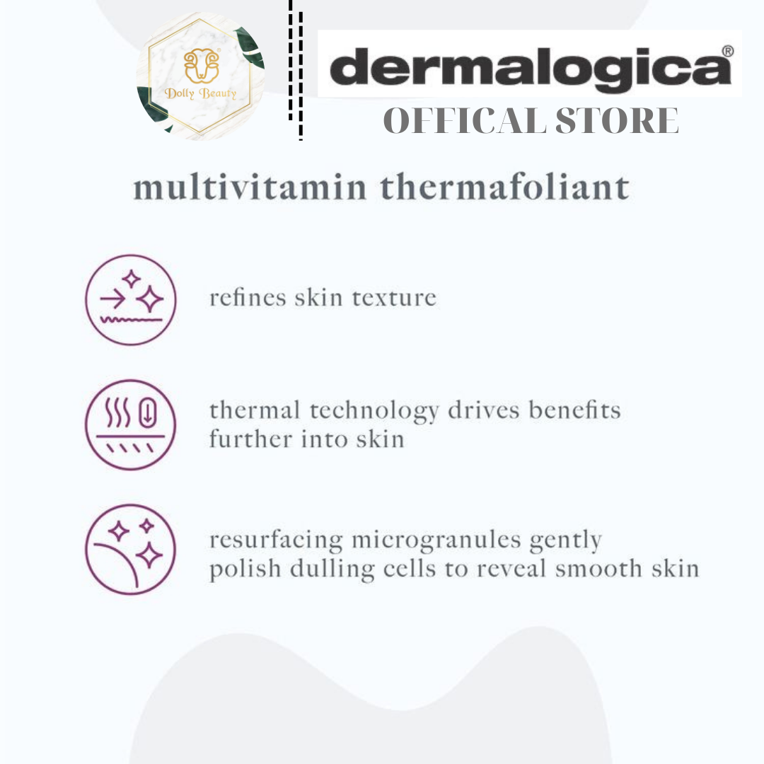 Tẩy da chết nhiệt học chống lão hoá da MULTIVITAMIN THERMAFOLIANT 75ml của Dermalogica - Dolly Beauty