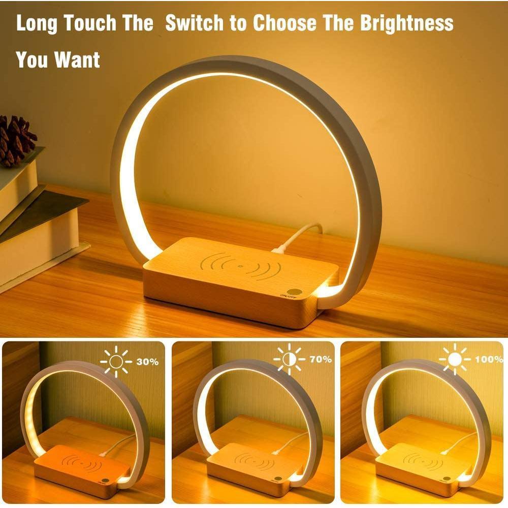 LED Bedside Lamp with  Charger Charging Dock Night Light for   XR X