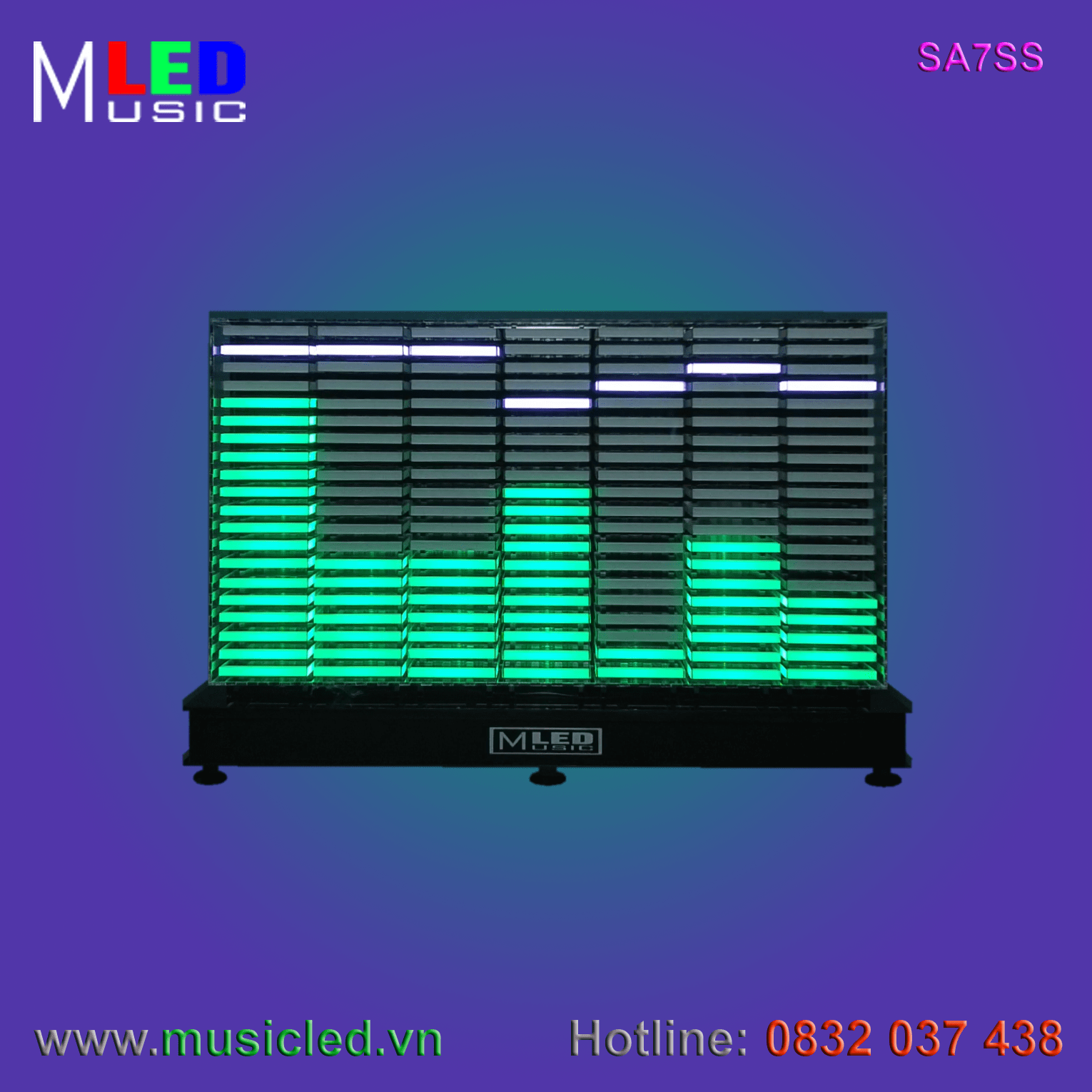 Dàn đèn Music LED nháy theo tần số nhạc 7 cột để bàn