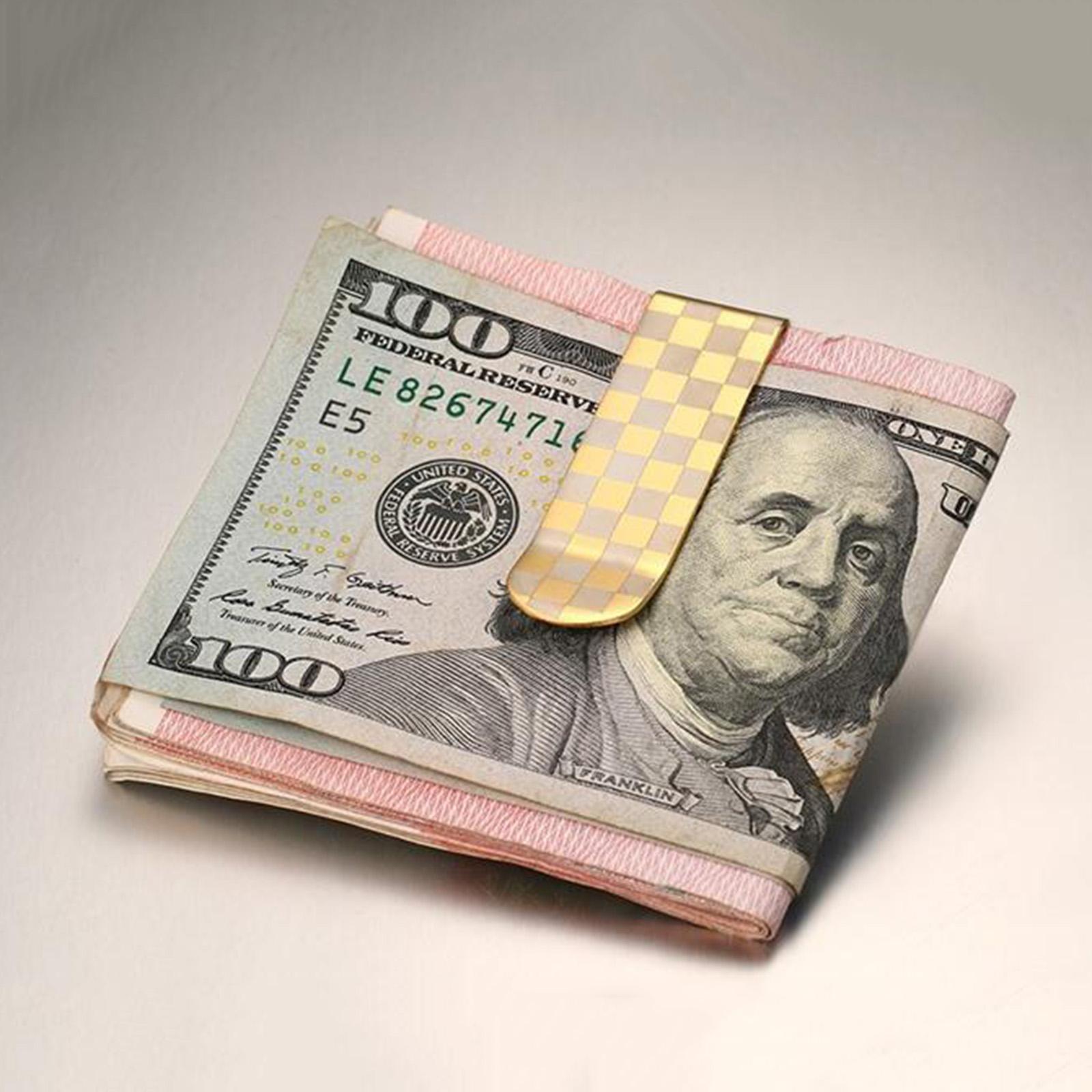 Money Clip Stainless Steel Metal Pocket Holder Wallet  Holder Unisex