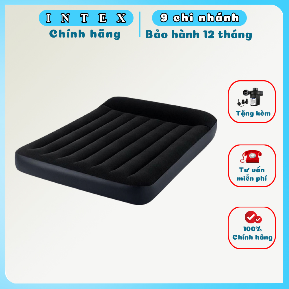 Đệm hơi đôi công nghệ mới tích hợp gối đầu 1m52 INTEX 64143 (Kèm bơm điện BBT Global)