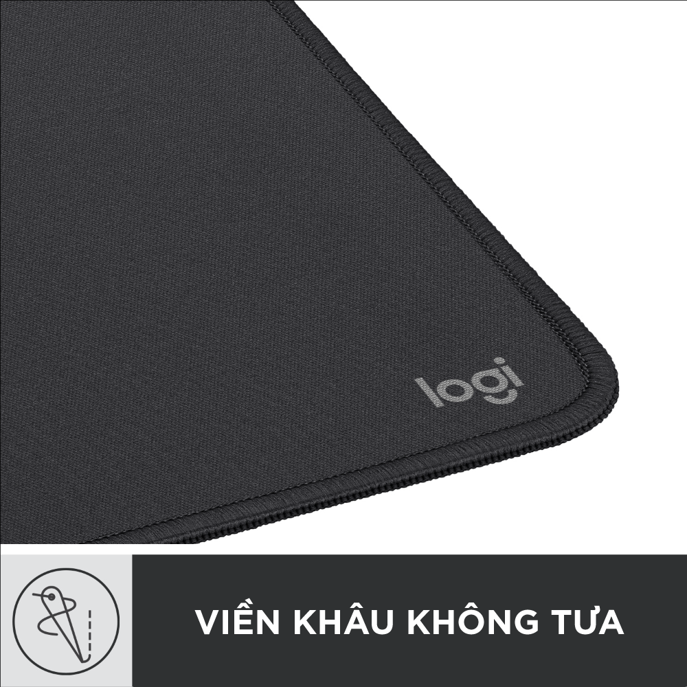 Lót chuột Logitech Mouse Pad - Đế cao su chống trượt, lướt dễ dàng, bề mặt chống đổ tràn, bền bỉ, nhỏ gọn - Màu