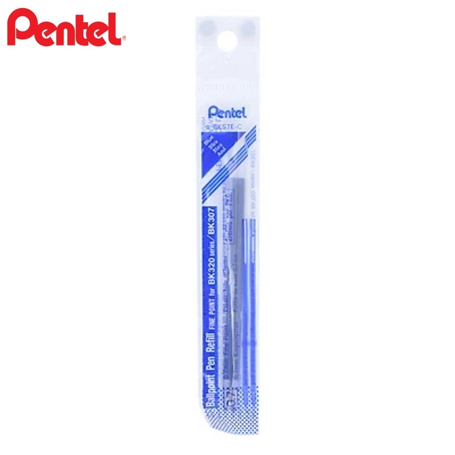 Bút bi bấm Nhật Bản Pentel BK250 - Ruột BKS7E 0.7mm xanh, đen