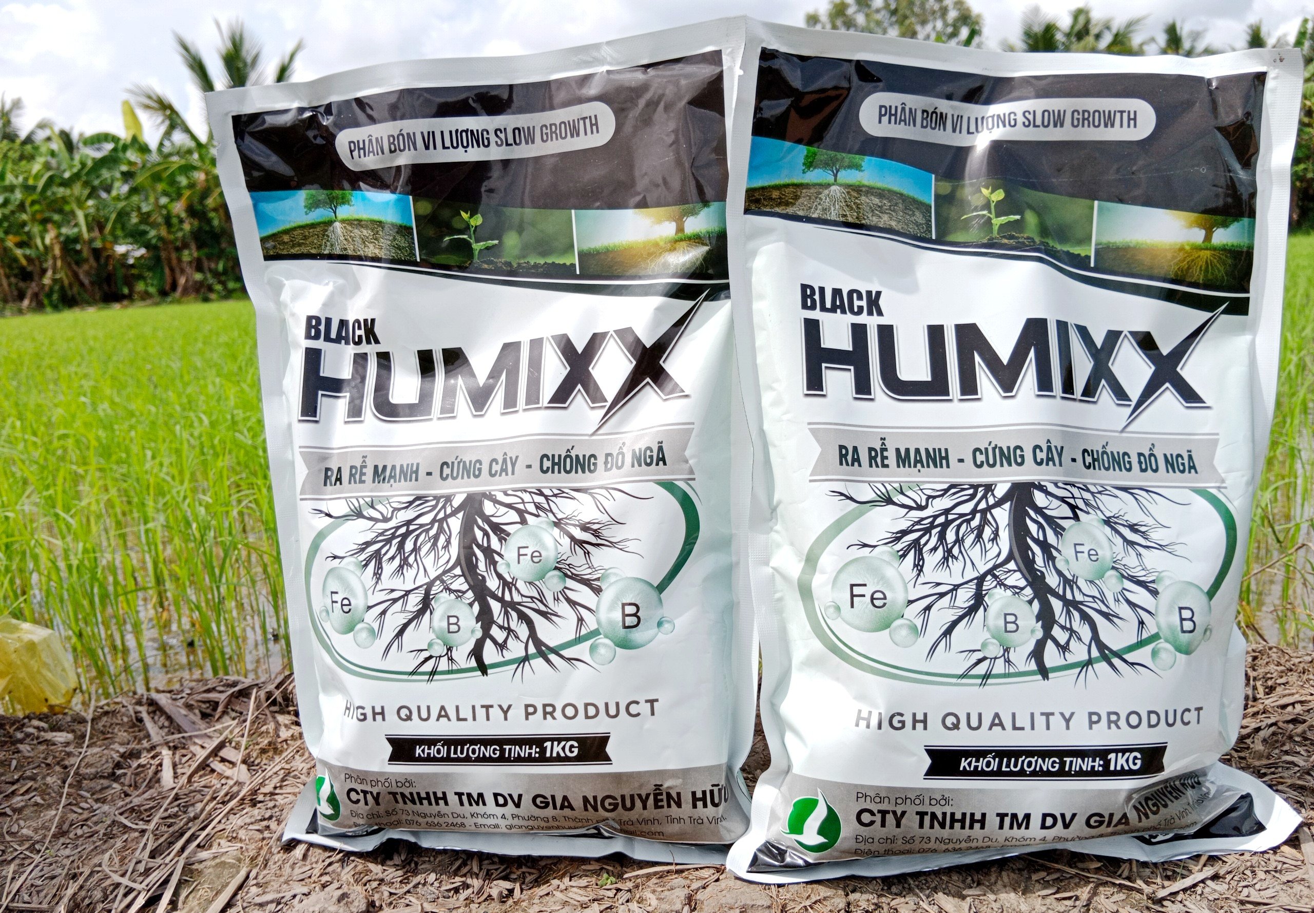 PHÂN BÓN HUMIC CHO CÂY TRỒNG RA RỄ BẬT CHỒI, CỨNG CÂY, CHỐNG ĐỖ NGÃ. - HUMMIX gói 1kg