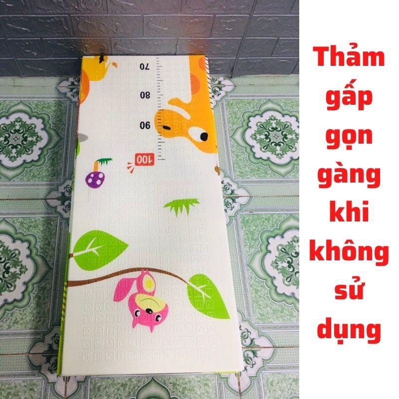 Thảm xốp xpe trải sàn cho bé, chiếu gấp gọn 2 mặt, tấm lót chống thấm cho bé tập bò kích thước 1m8 2m LOẠI 1