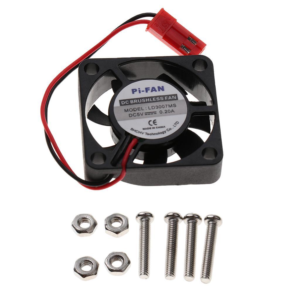 5Pcs 5V 0.2A Cooling Cooler Fan &Screw for Raspberry Pi Model B+/ Pi 2/3B