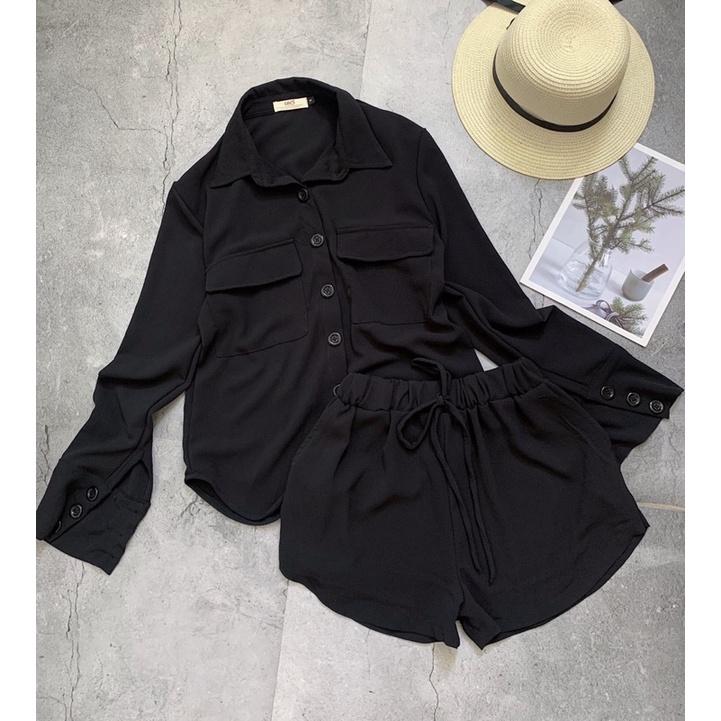 Set áo somi túi nắp-short 2m