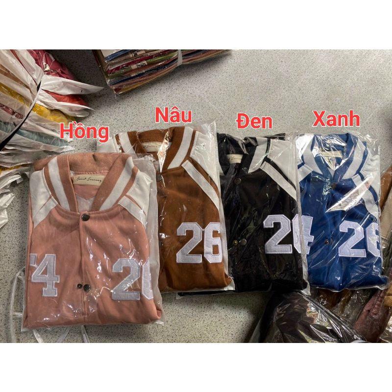Áo khoác bomber nữ nam F426 chất da lộn Unisex, Áo khoác form rộng 2 lớp dày dặn SENAVA