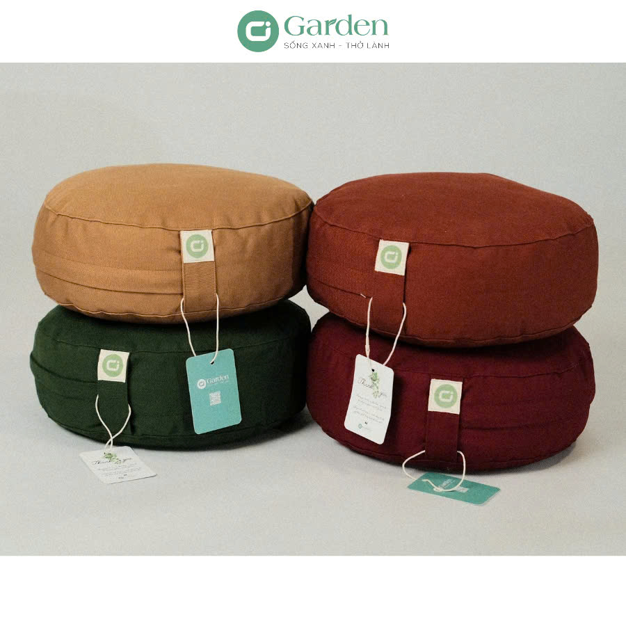 BỒ ĐOÀN NGỒI THIỀN CAO CẤP - VỎ VẢI CANVAS - RUỘT VỎ ĐẬU XANH - Ci Garden