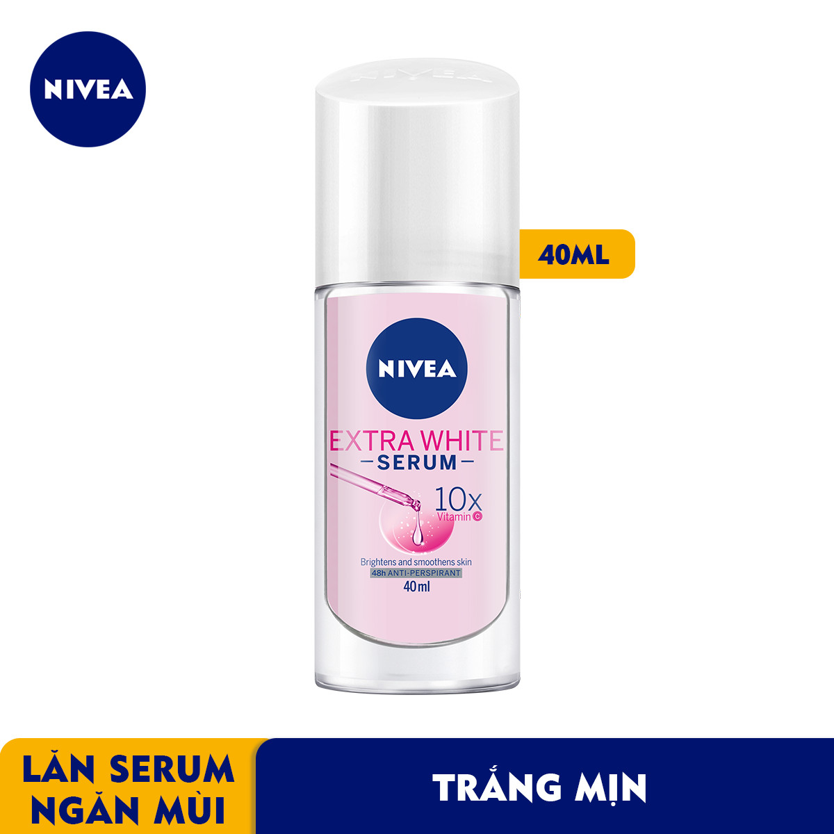 Lăn Ngăn Mùi NIVEA Serum Trắng Mịn (40ml) - 80023