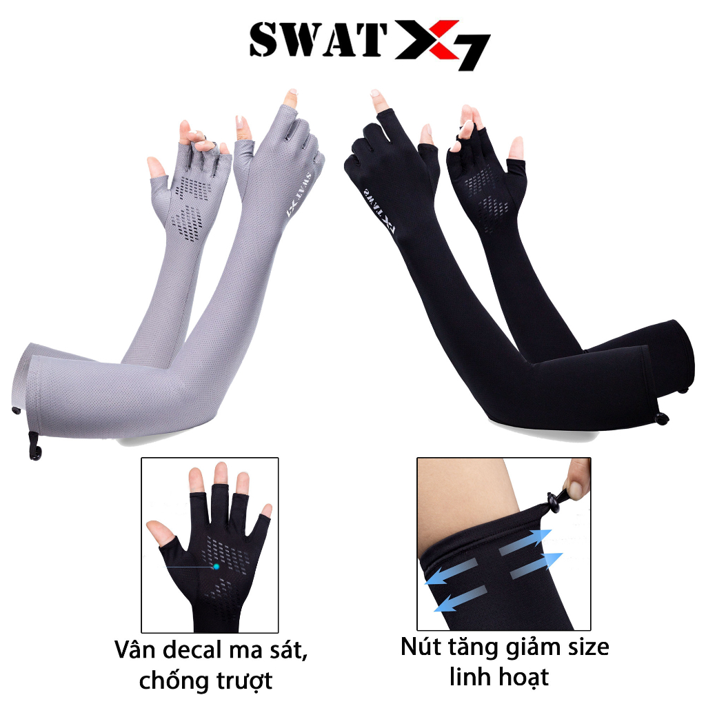 Găng tay chống nắng thoáng khí cho Nam va Nữ-SWATX7