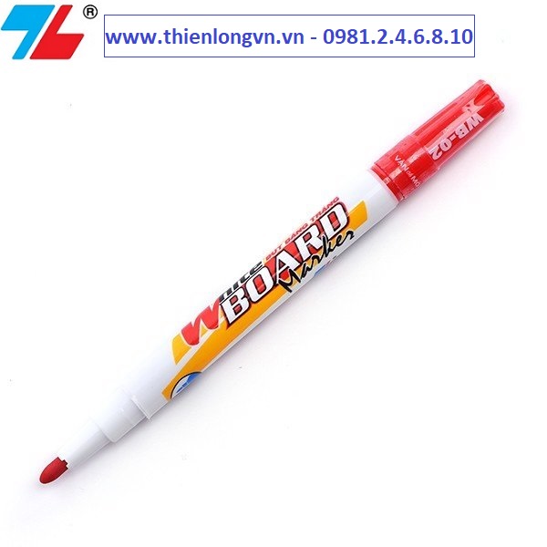Combo 5 cây bút lông bảng nhỏ Thiên Long; WB-02 mực đỏ