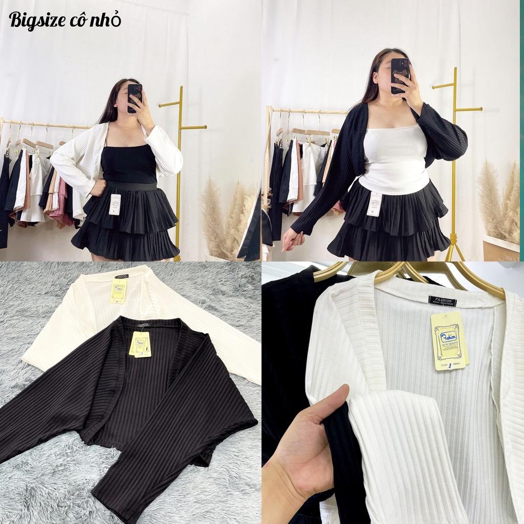 Áo khoác thun bigsize chống nắng gân đũa nữ form rộng croptop đẹp KG