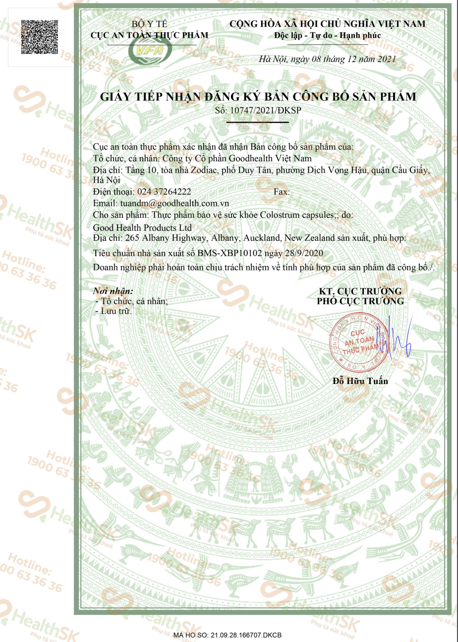 Sữa non dạng viên Goodhealth Immunoactive Colostrum tăng sức đề kháng, tăng kháng thể