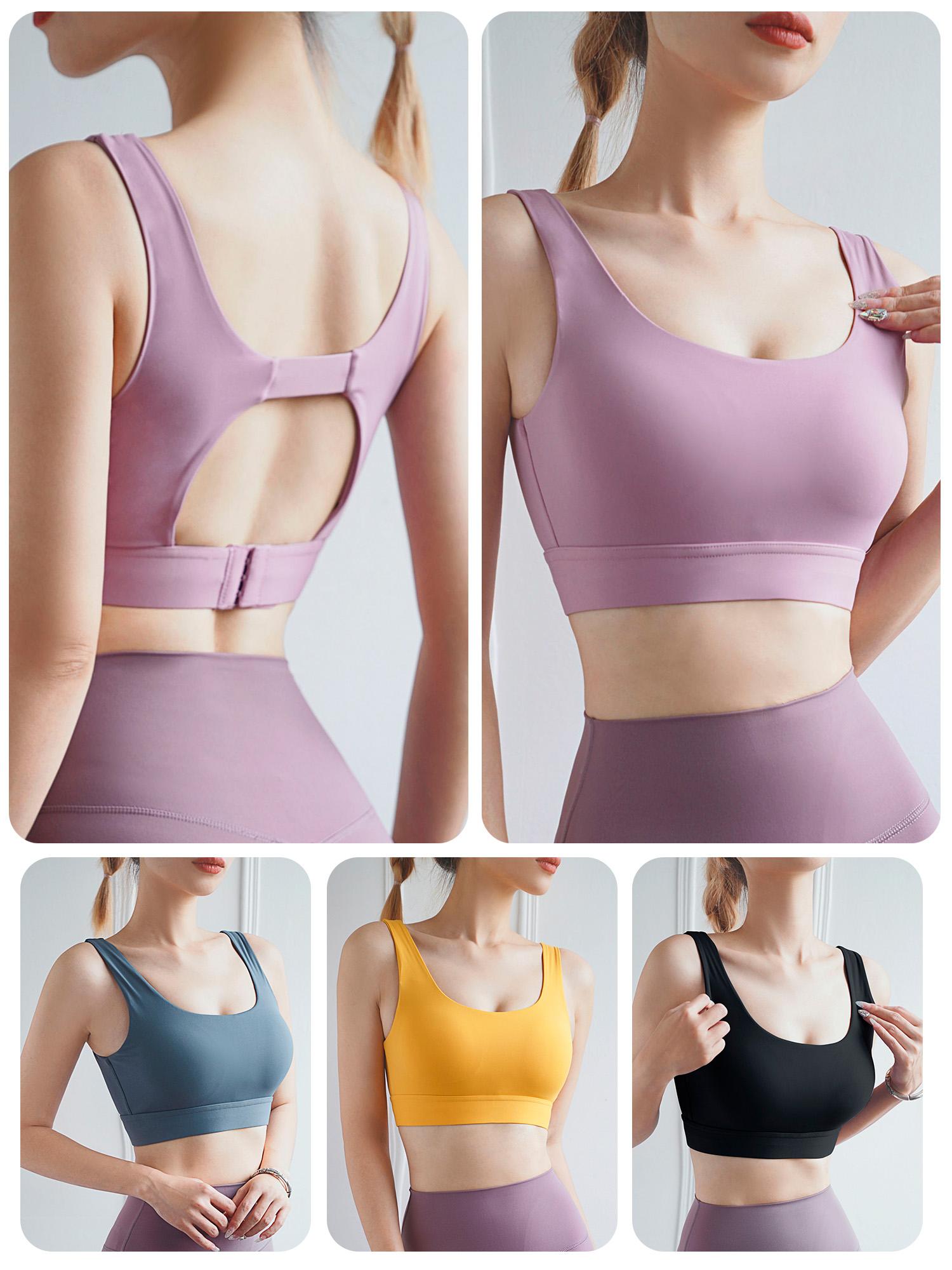 Áo ngực thể thao nữ cổ chữ U tập luyện thể thao chạy bộ yoga