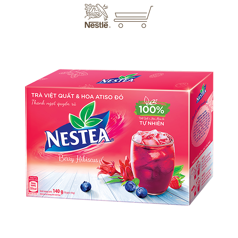 Trà việt quất và hoa atiso đỏ Nestea (10 gói x 14g)