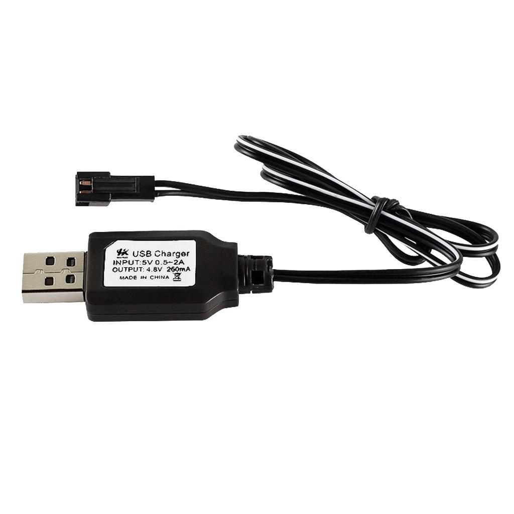 Tooyful RC Cáp Sạc Pin 4.8V 250mA USB Cân Bằng Sạc Nhanh SM Cắm 80 Cm