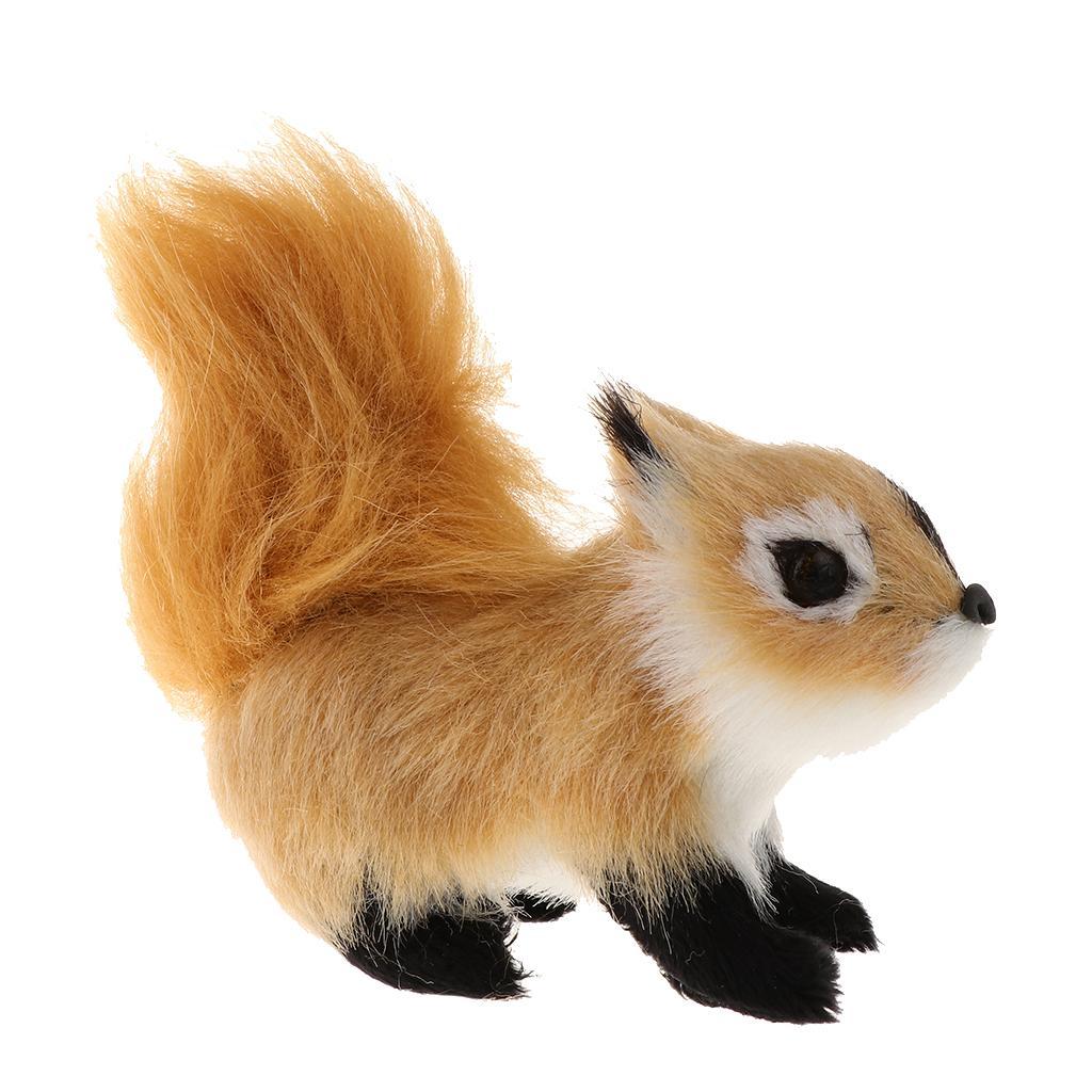 2X Simulation Animal Squirrel Figure Soft Plush Toy for Home Decoration