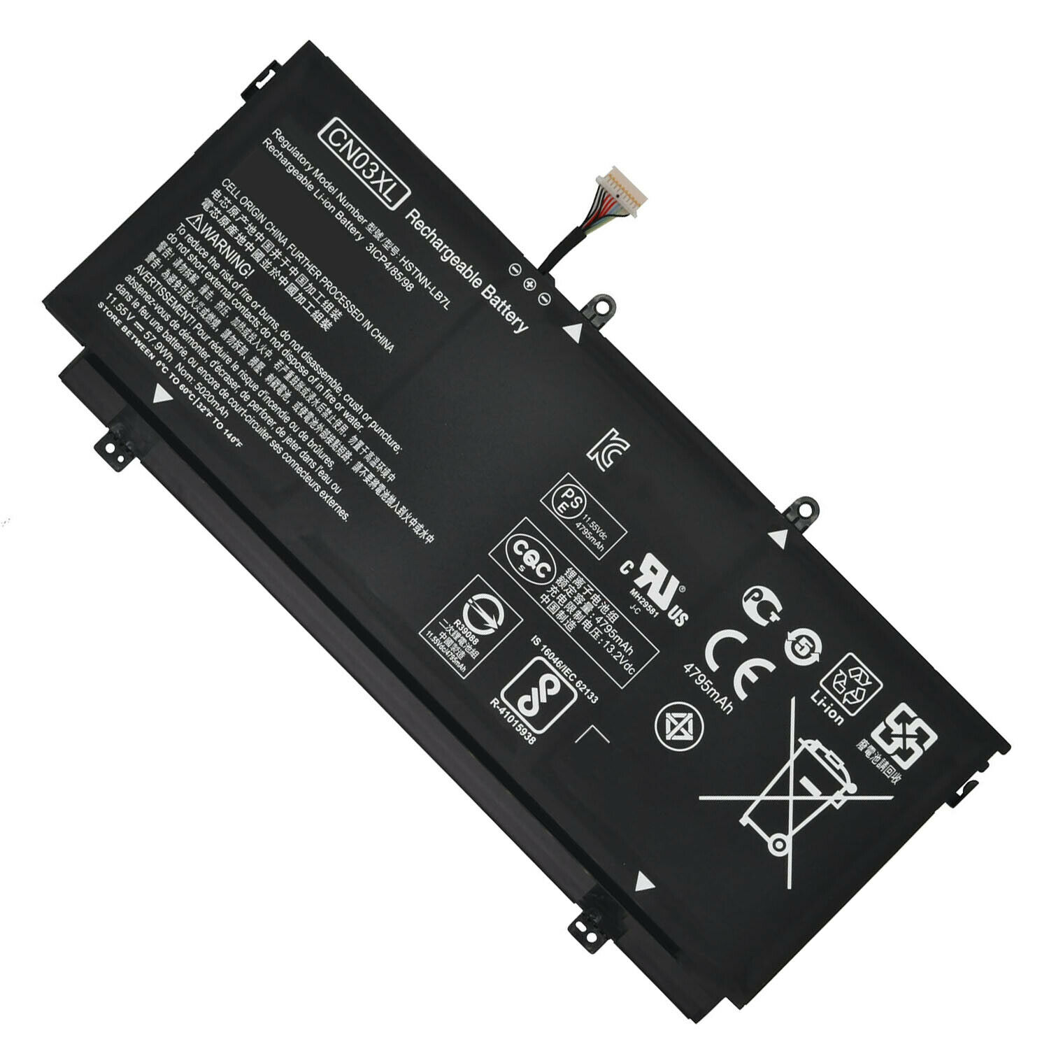 Pin dành cho Laptop HP Spectre X360 13-AC033DX 13T-AB000 13-AB099 -CN03XL SH03XL 57.9Wh