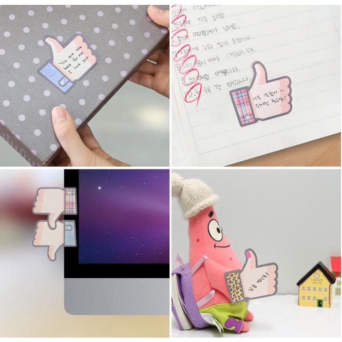 40 miếng Giấy note ghi nhớ Post-It, hình bàn tay LIKES dễ thương sáng tạo tiện dụng; kích thước 60 * 56mm PK620