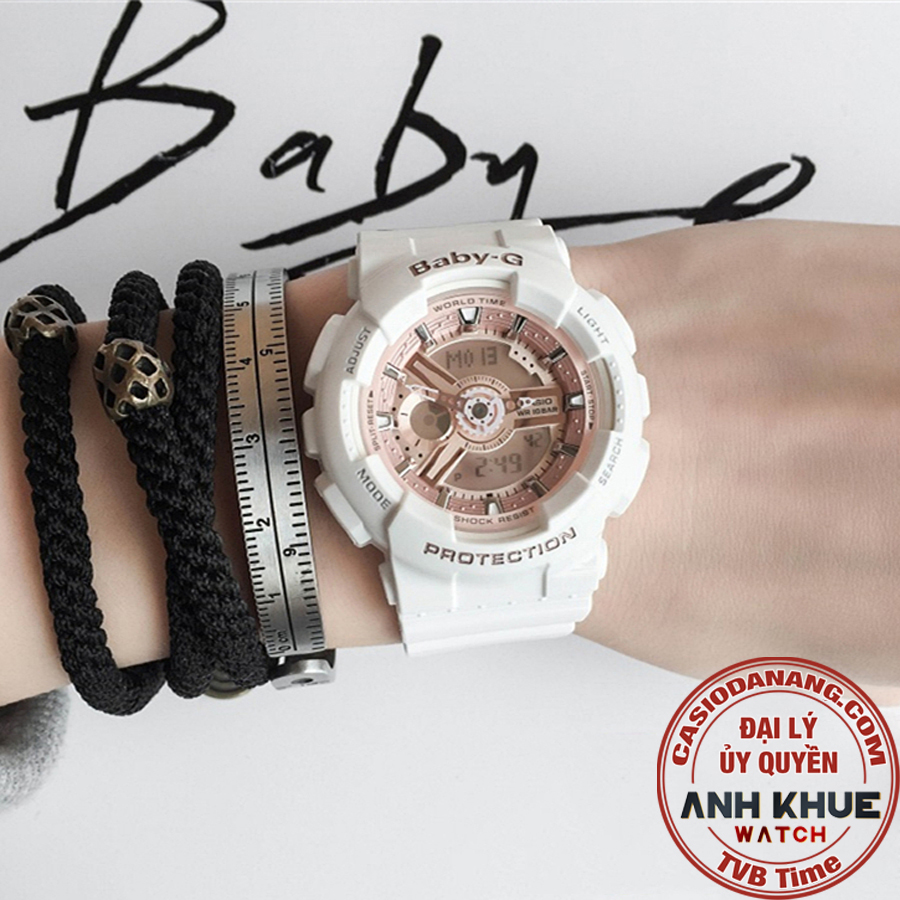 Đồng hồ nữ dây nhựa Casio Baby-G chính hãng Anh Khuê BA-110-7A1DR (43mm)